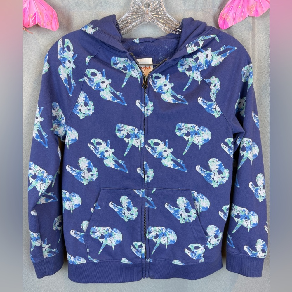 Cat & Jack dinosaur Skull Zip Up Hoodie- Size Medium (8-10)